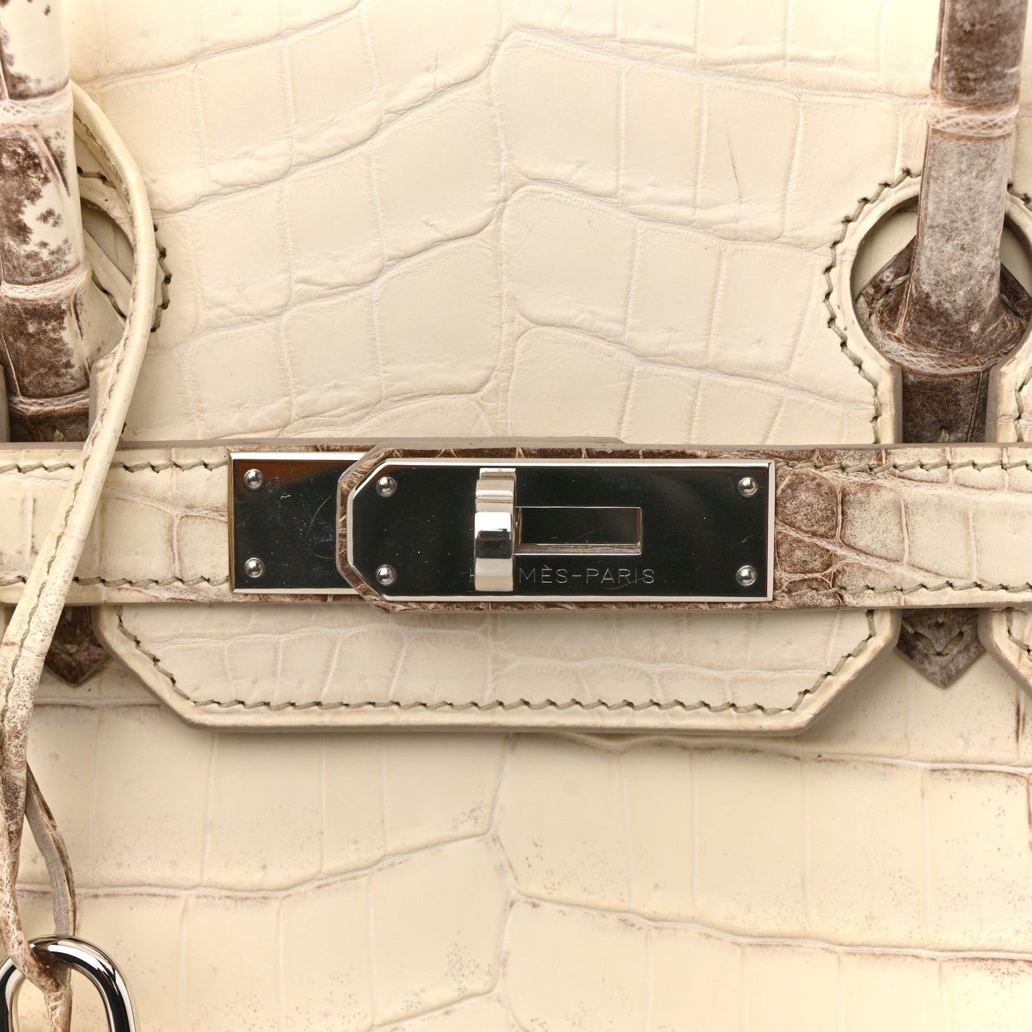 Matte Niloticus Crocodile Himalaya Birkin 30 Blanc