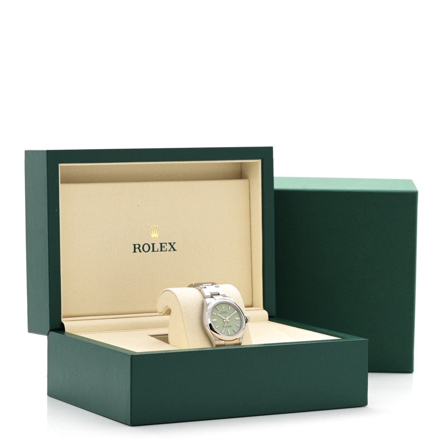 Stainless Steel 31mm Oyster Perpetual Watch Pistachio 277200