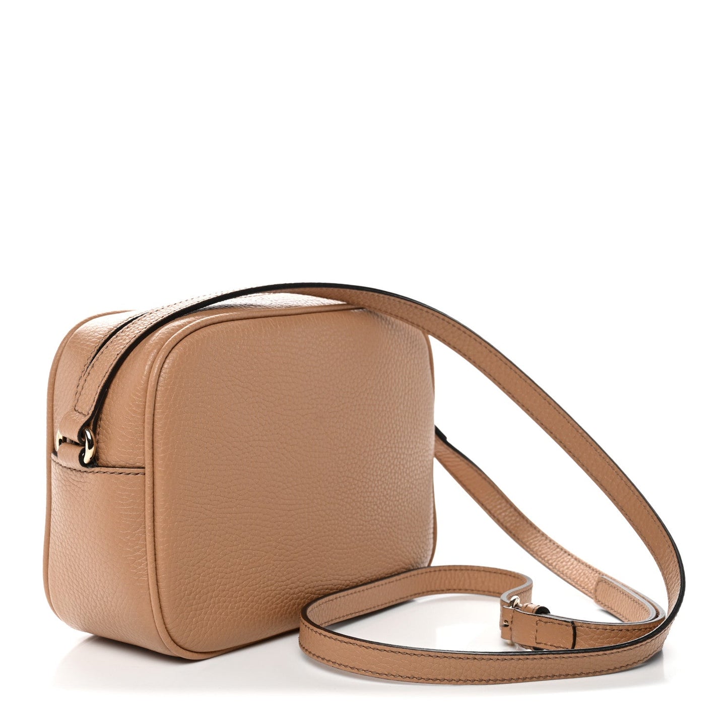 Pebbled Calfskin Small Soho Disco Bag Camelia