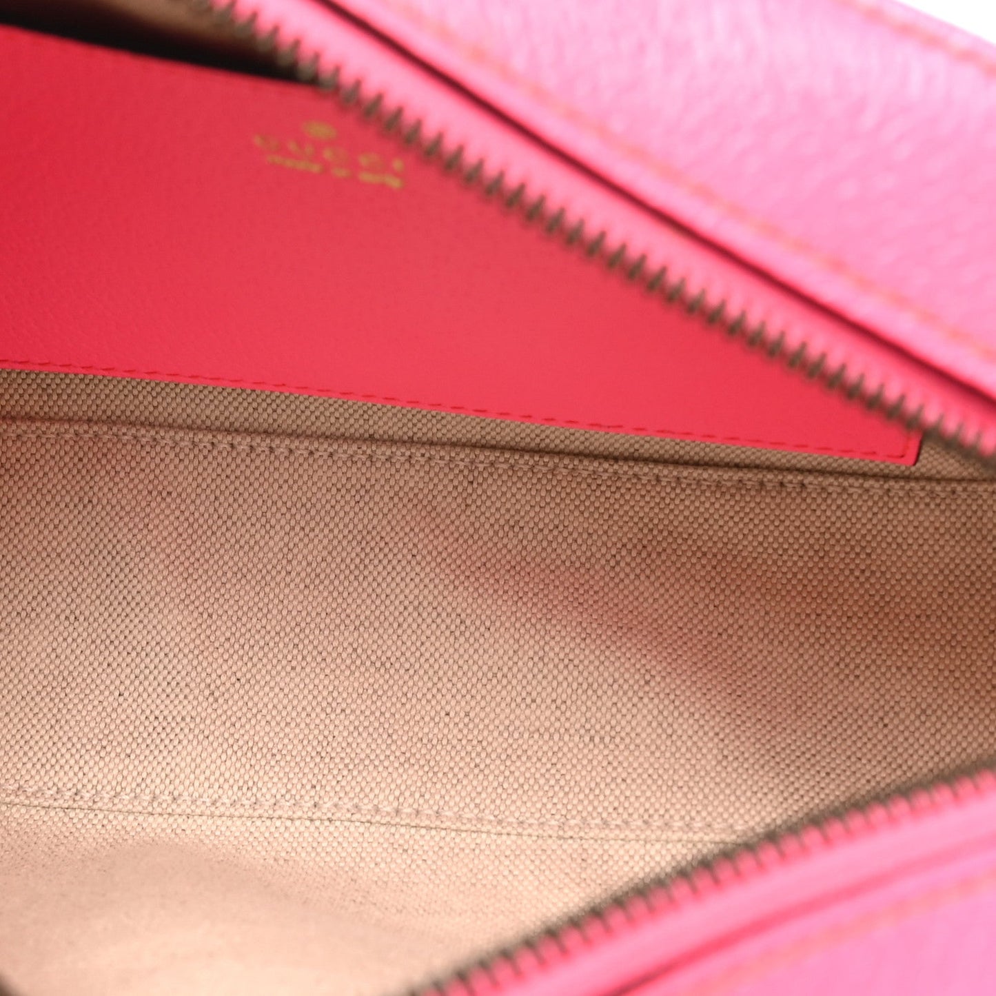 GG Supreme Monogram Textured Dollar Calfskin Web Ophidia Small Crossbody Bag Beige Ebony Fuchsia
