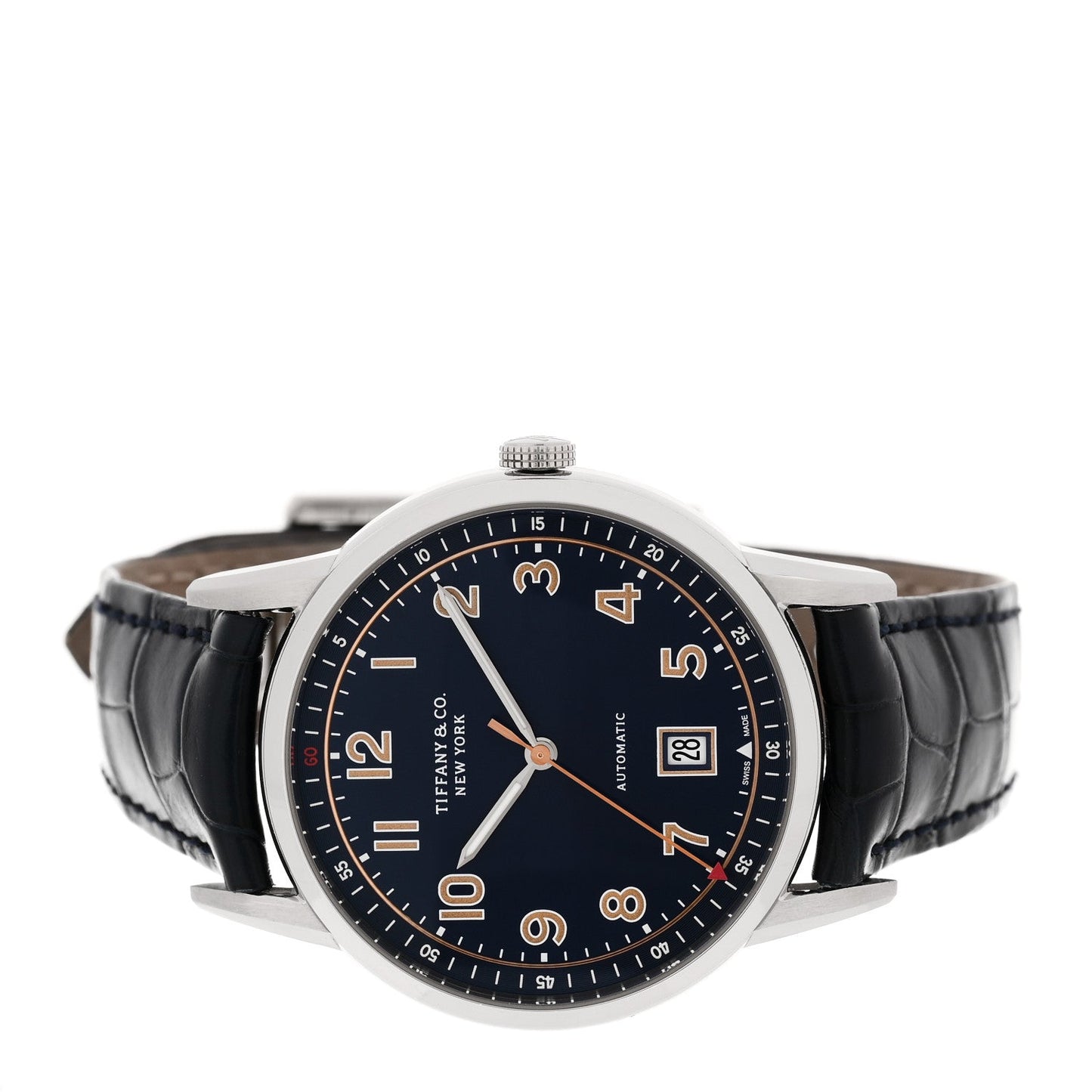 Stainless Steel Alligator 40mm CT60 3-Hand Automatic Watch Blue
