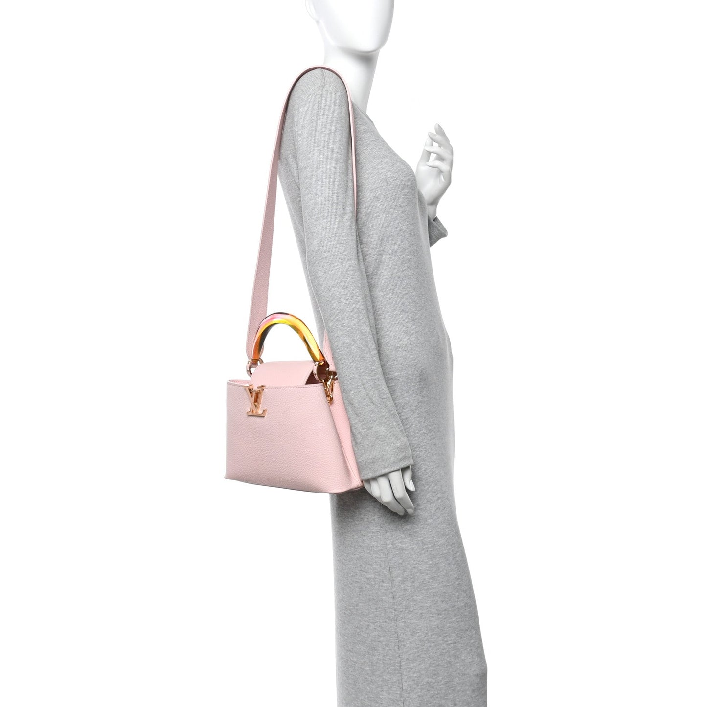 Taurillon Resin Murano Capucines BB Rose Jasmin