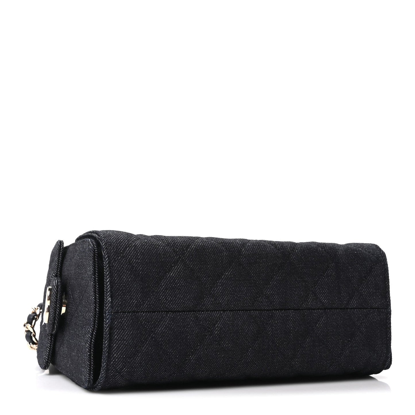 Denim Quilted Mini Chanel 25 Handbag Dark Blue