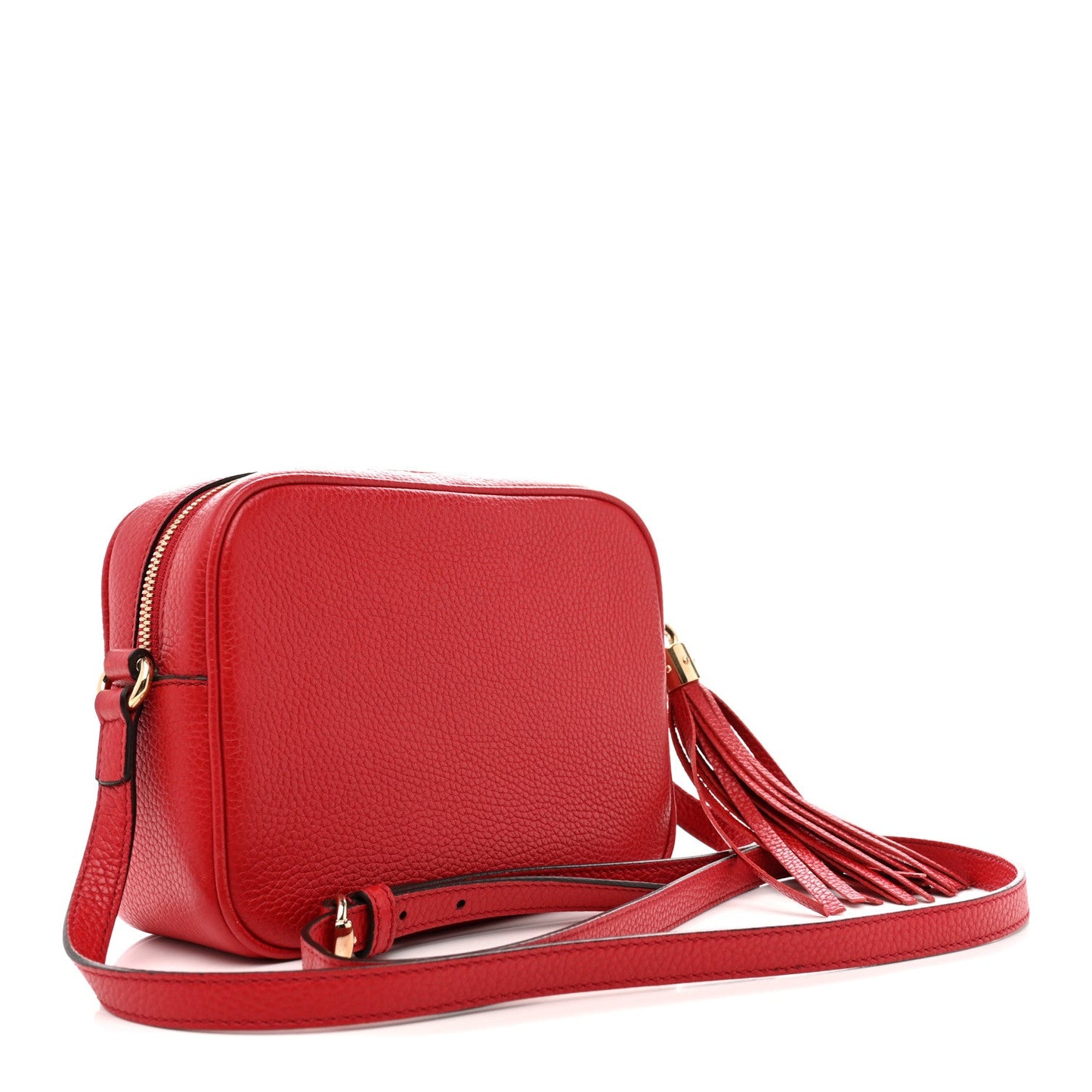 Pebbled Calfskin Small Soho Disco Bag Tabasco Red