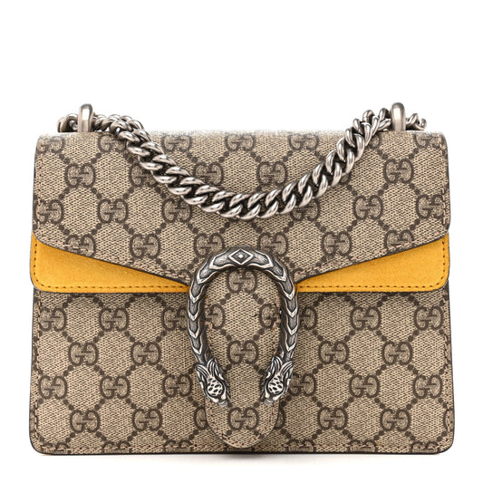 GG Supreme Monogram Mini Dionysus Shoulder Bag Yellow