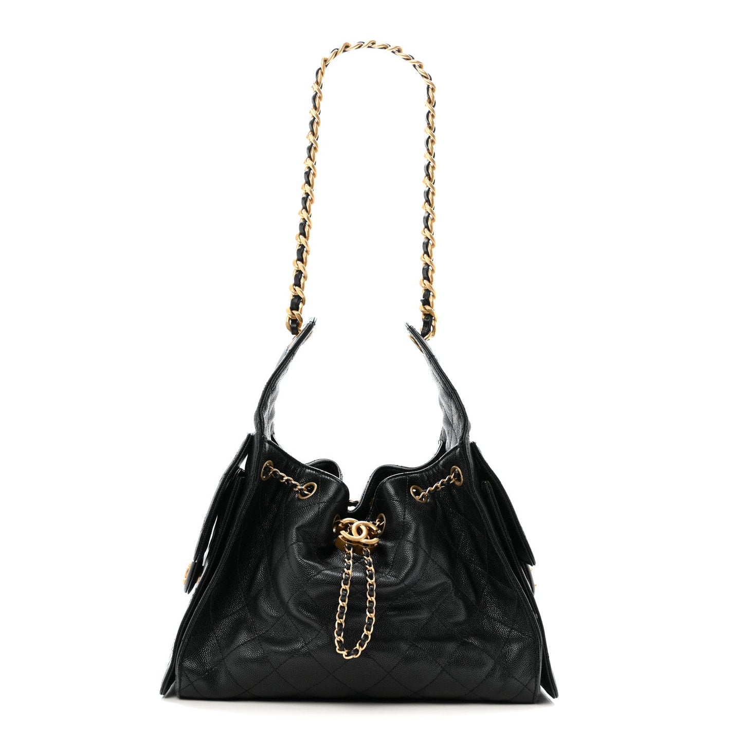 Caviar Quilted Small Chanel 25 Handbag Black