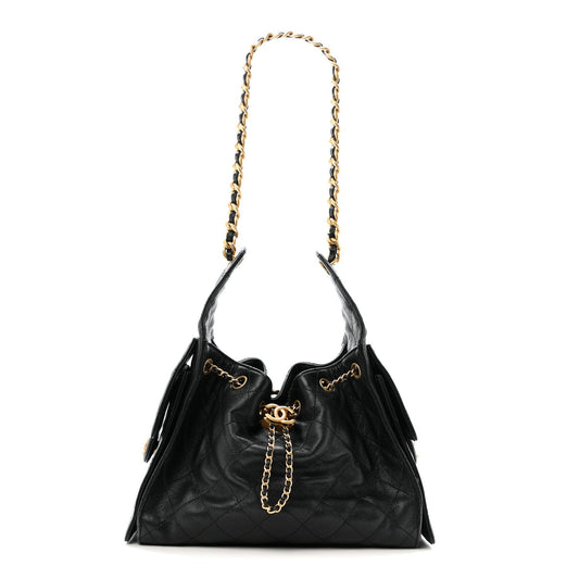 Caviar Quilted Small Chanel 25 Handbag Black