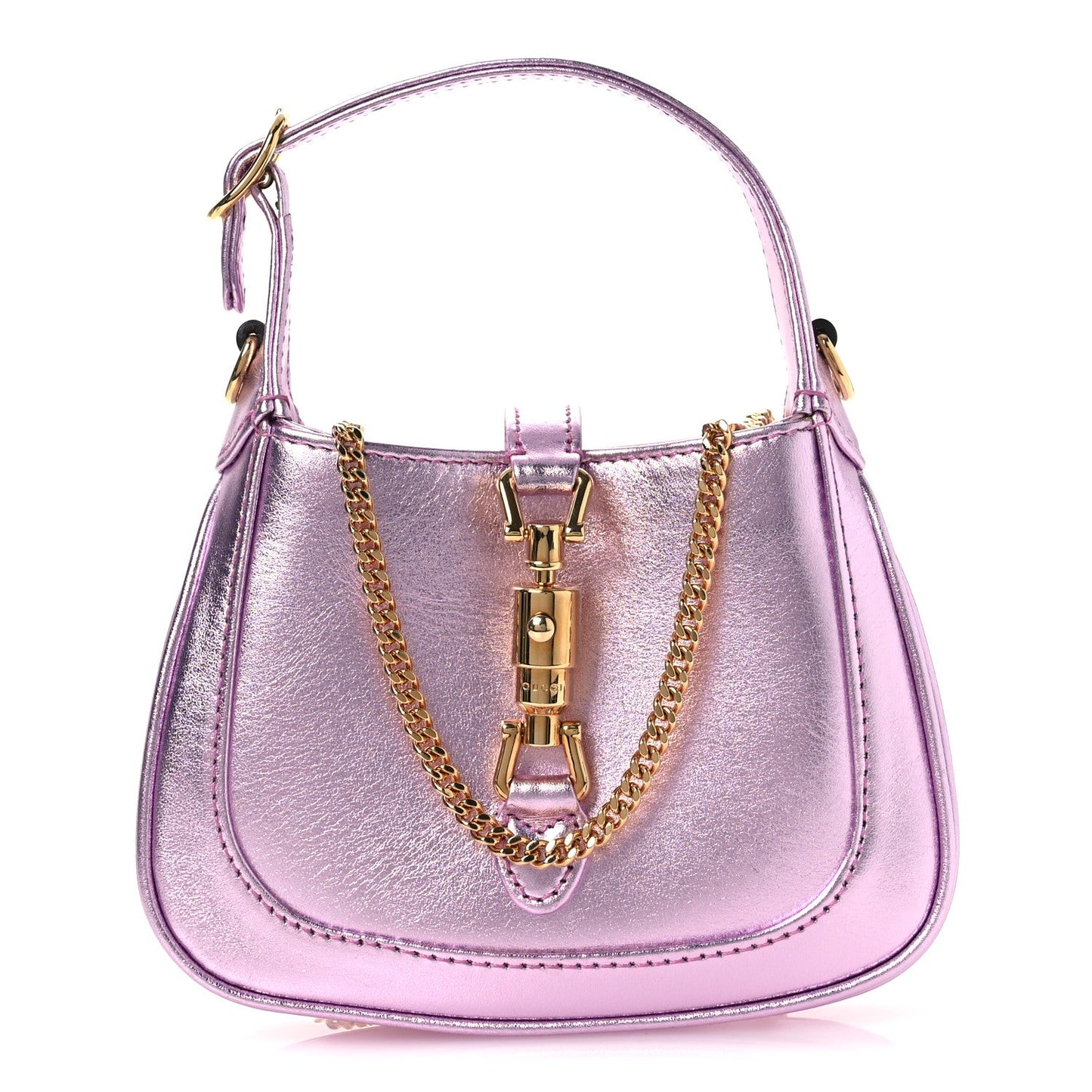 Laminated Nappa Nano Jackie 1961 Hobo Metallic Pink