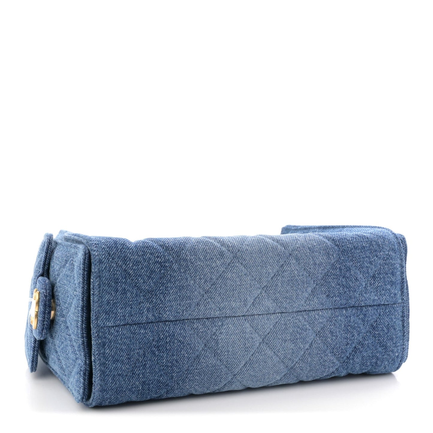 Washed Denim Quilted Mini Chanel 25 Handbag Blue
