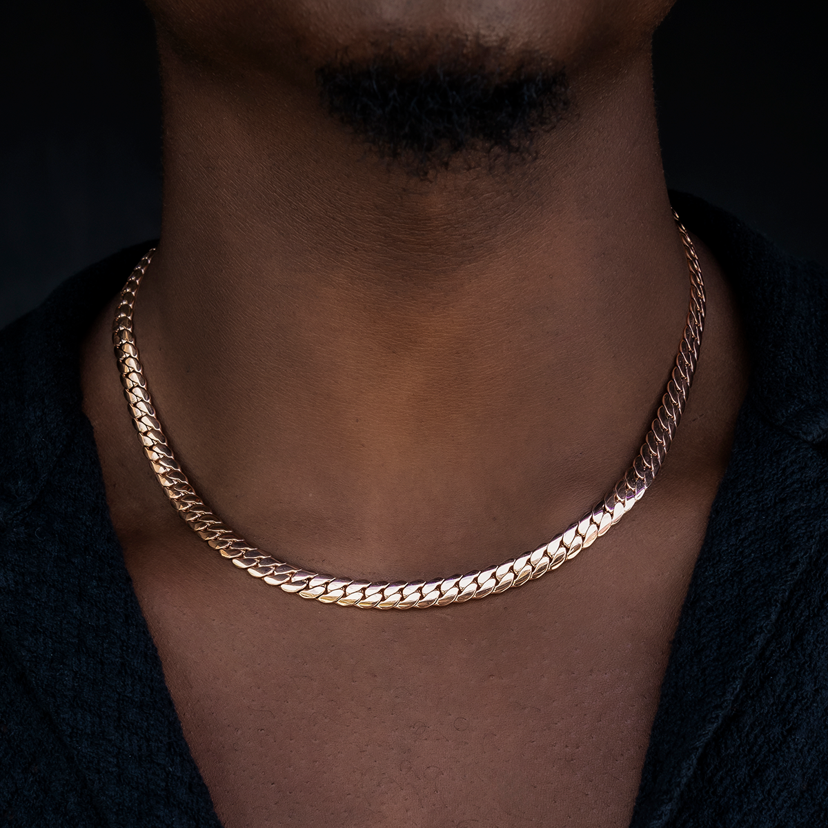 South Beach Cuban? Chain in Rose Gold- 8mm