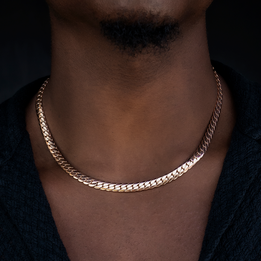 South Beach Cuban? Chain in Rose Gold- 8mm