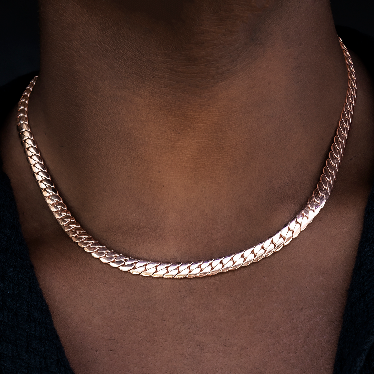 South Beach Cuban? Chain in Rose Gold- 8mm