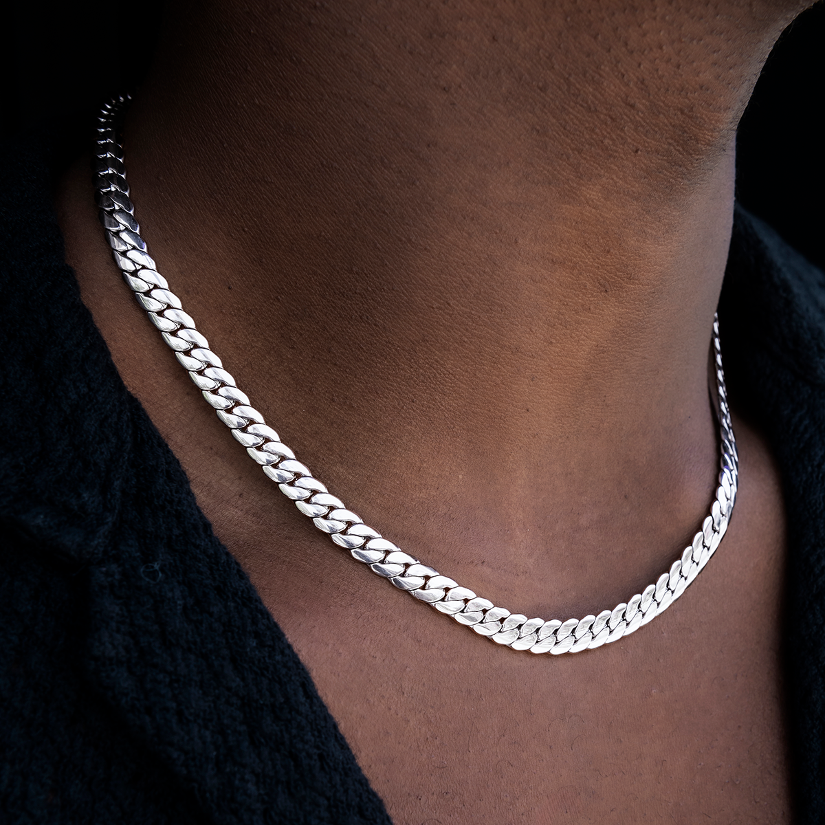 South Beach Cuban? in White Gold- 8mm