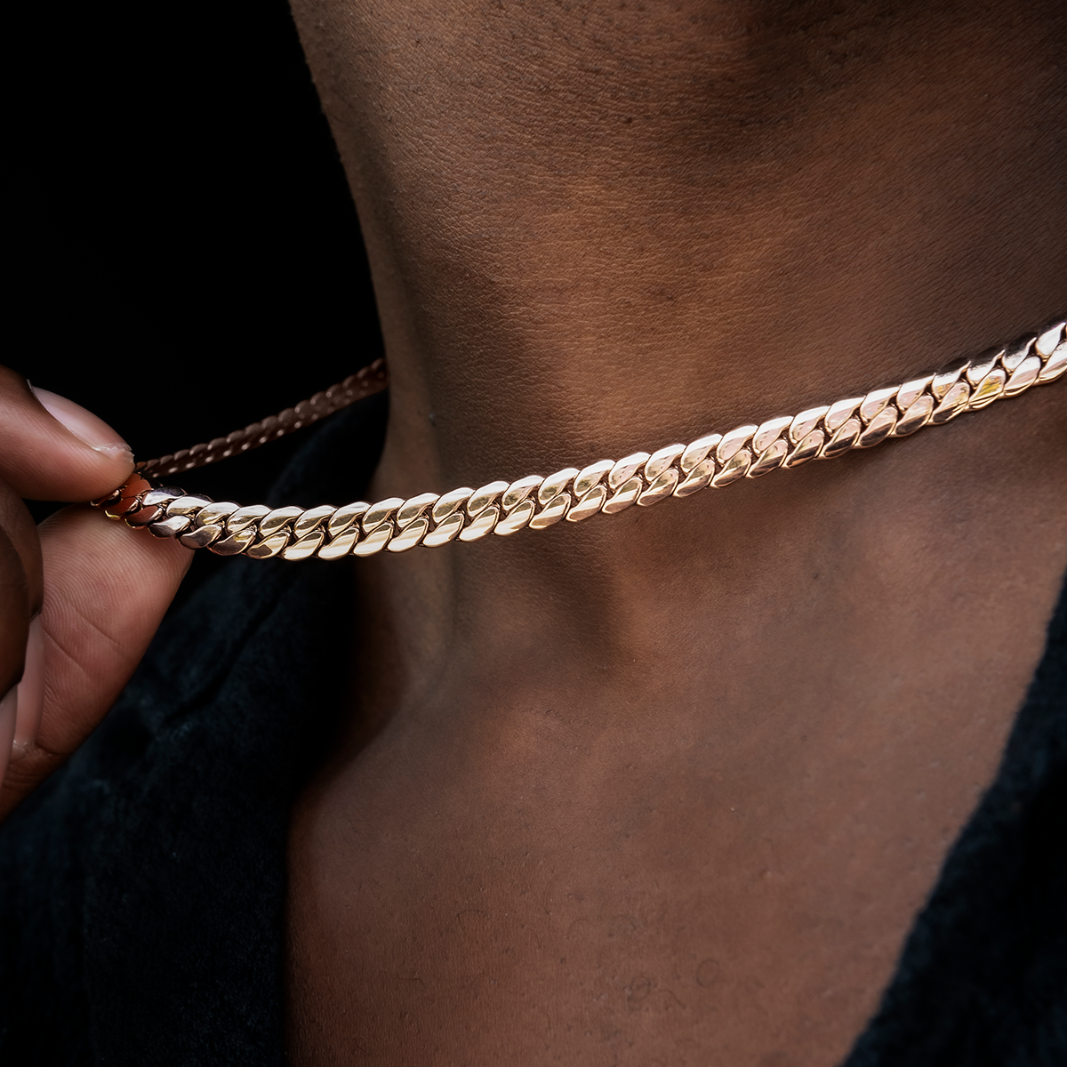 South Beach Cuban? Chain in Rose Gold- 8mm
