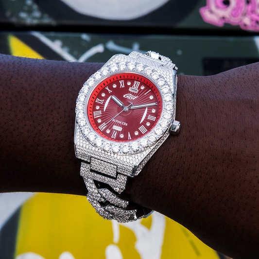 42MM Fully Iced Alpha Era? w/Diamond Prong Link Band