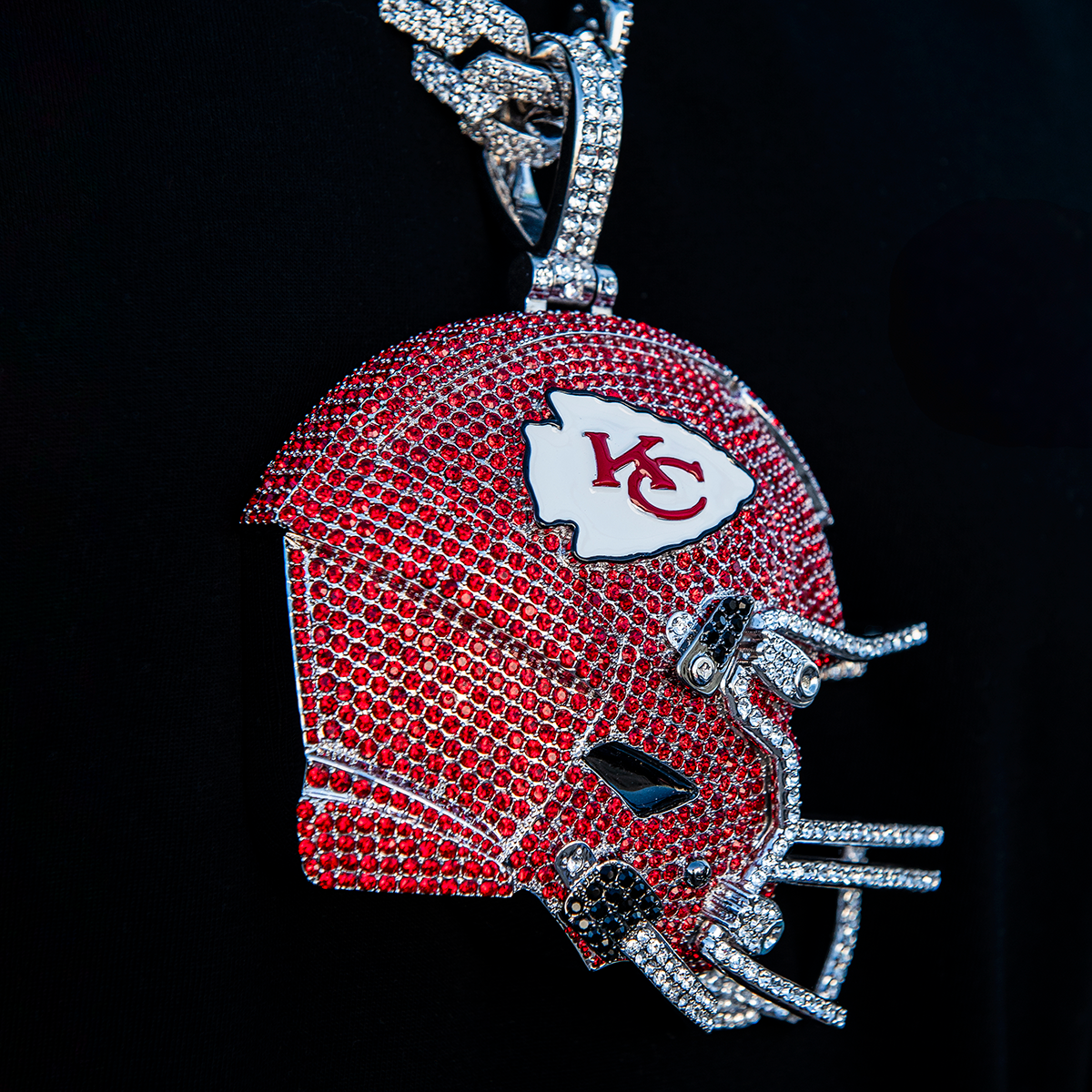 Giant Kansas City Chiefs Official NFL Helmet Pendant