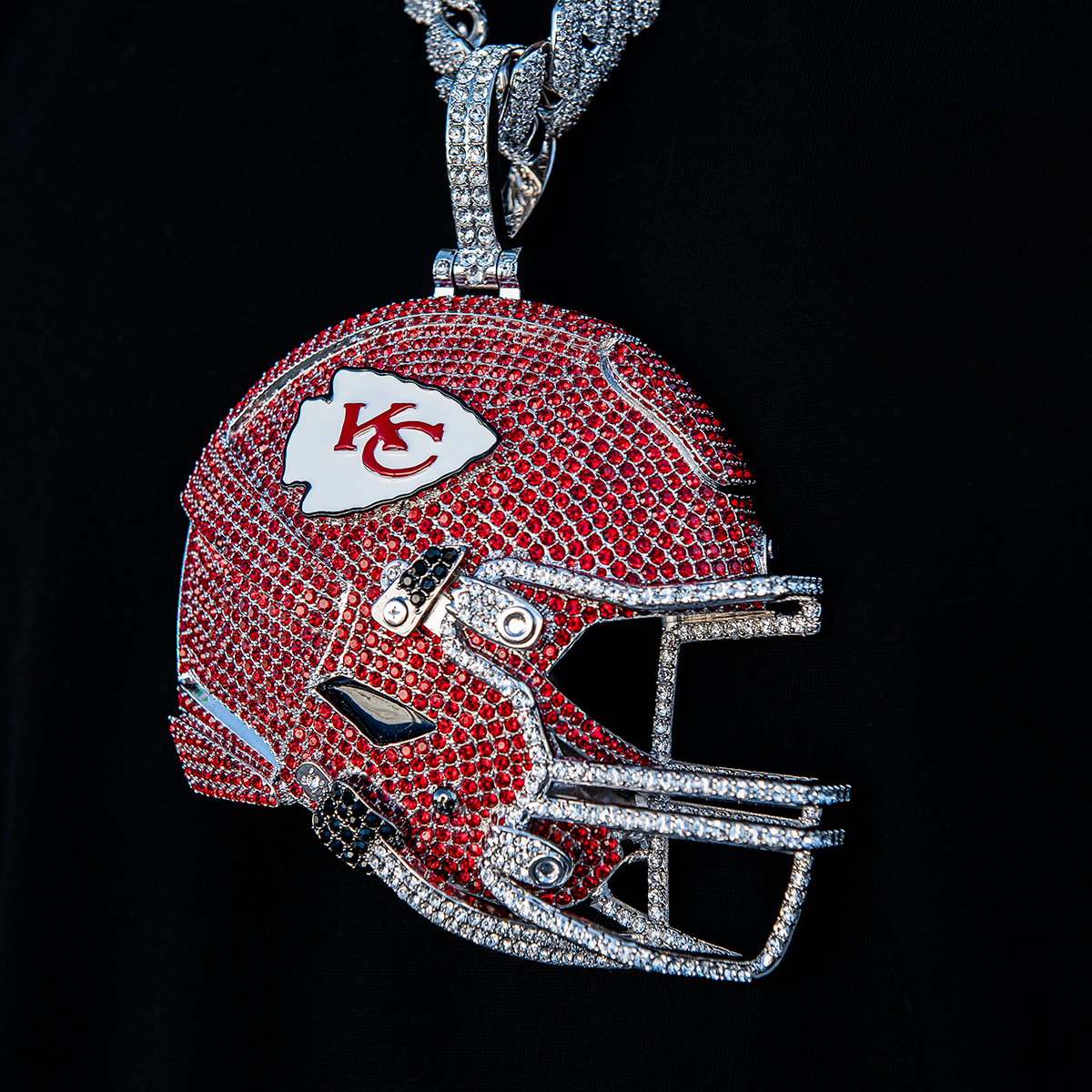 Giant Kansas City Chiefs Official NFL Helmet Pendant