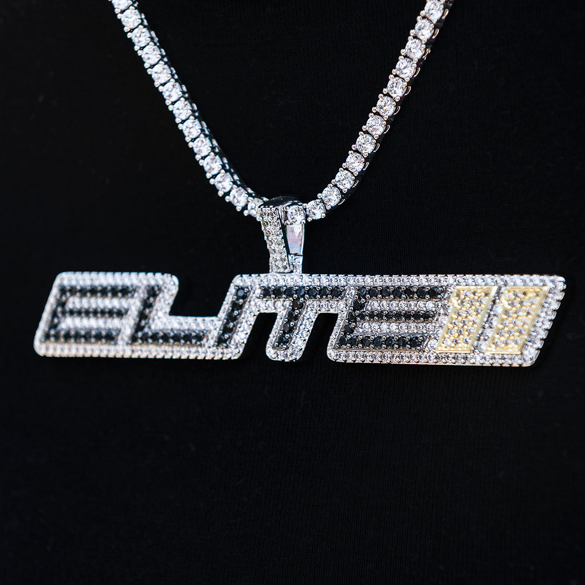Elite 11 Wordmark Pendant in White Gold