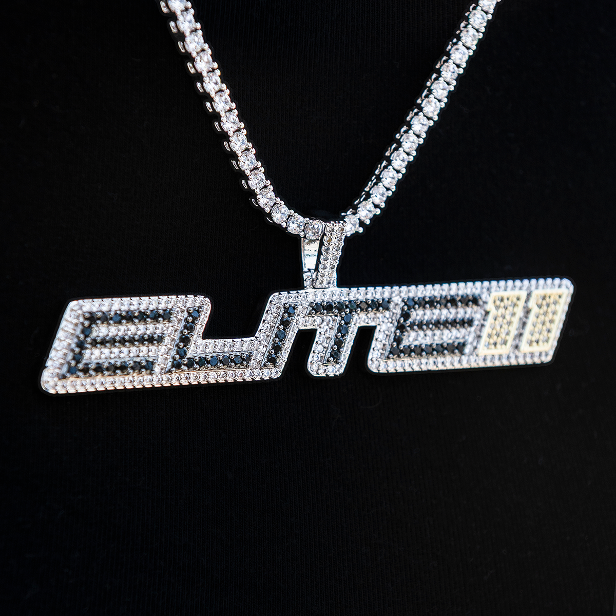 Elite 11 Wordmark Pendant in White Gold