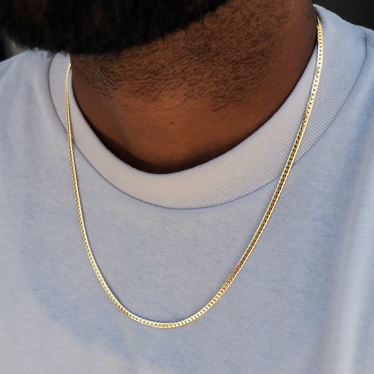South Beach Cuban? Chain in Yellow Gold - 3mm