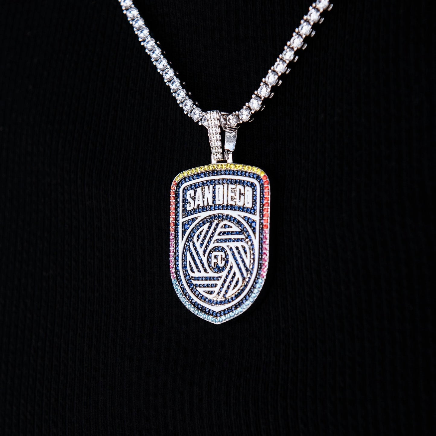 San Diego FC Official MLS Logo Pendant in White Gold