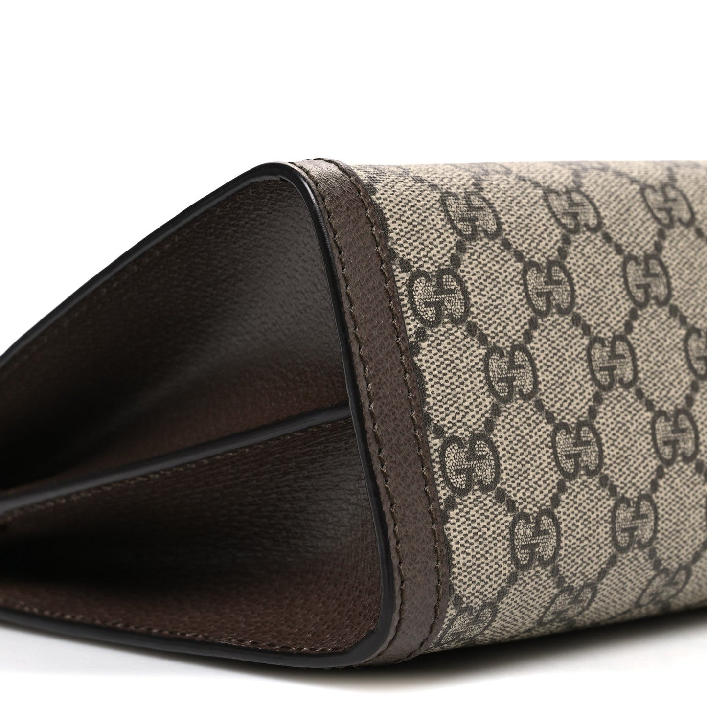 GG Supreme Monogram Web Medium Ophidia Chain Shoulder Bag Brown