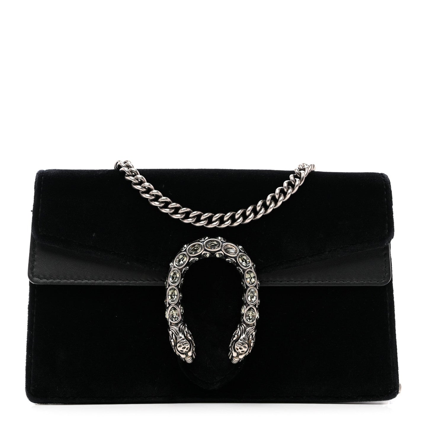 Suede Super Mini Dionysus Shoulder Bag Black