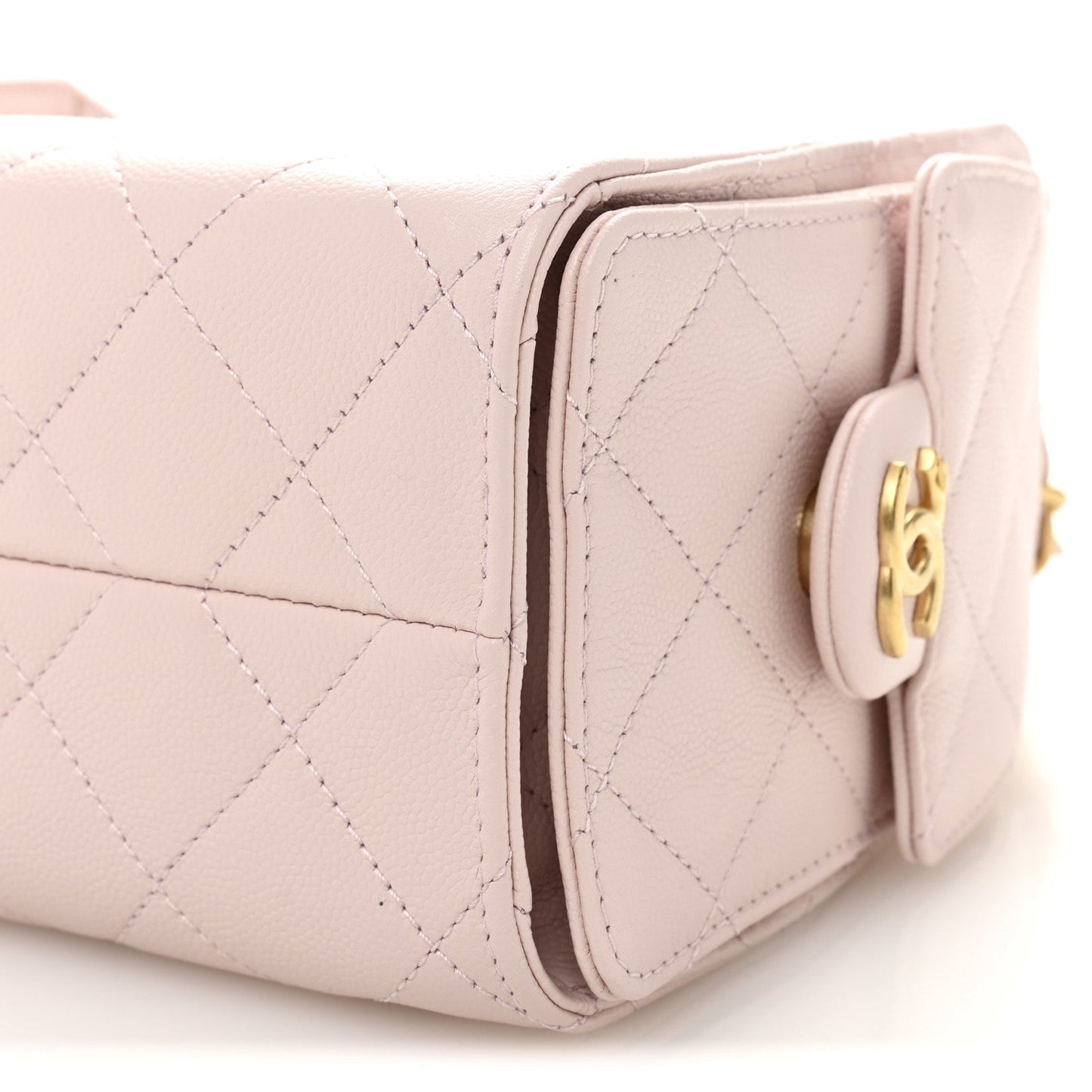 Caviar Quilted Mini Chanel 25 Handbag Light Pink