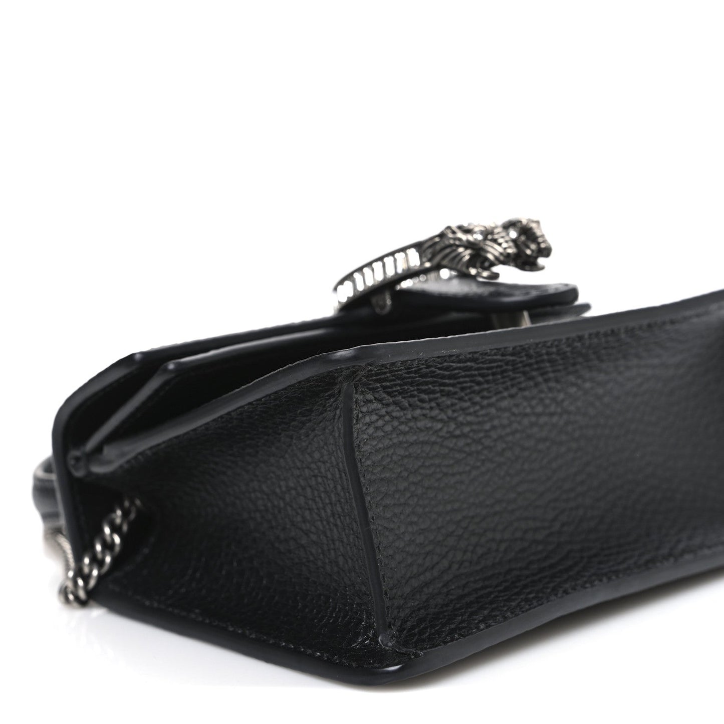 Dollar Calfskin Crystal Mini Dionysus Top Handle Bag Black Crystal
