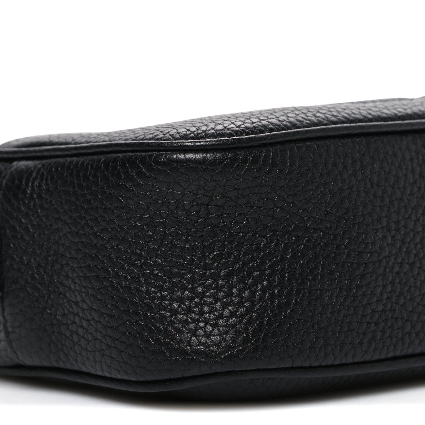Pebbled Calfskin Mini Soho Disco Bag Black