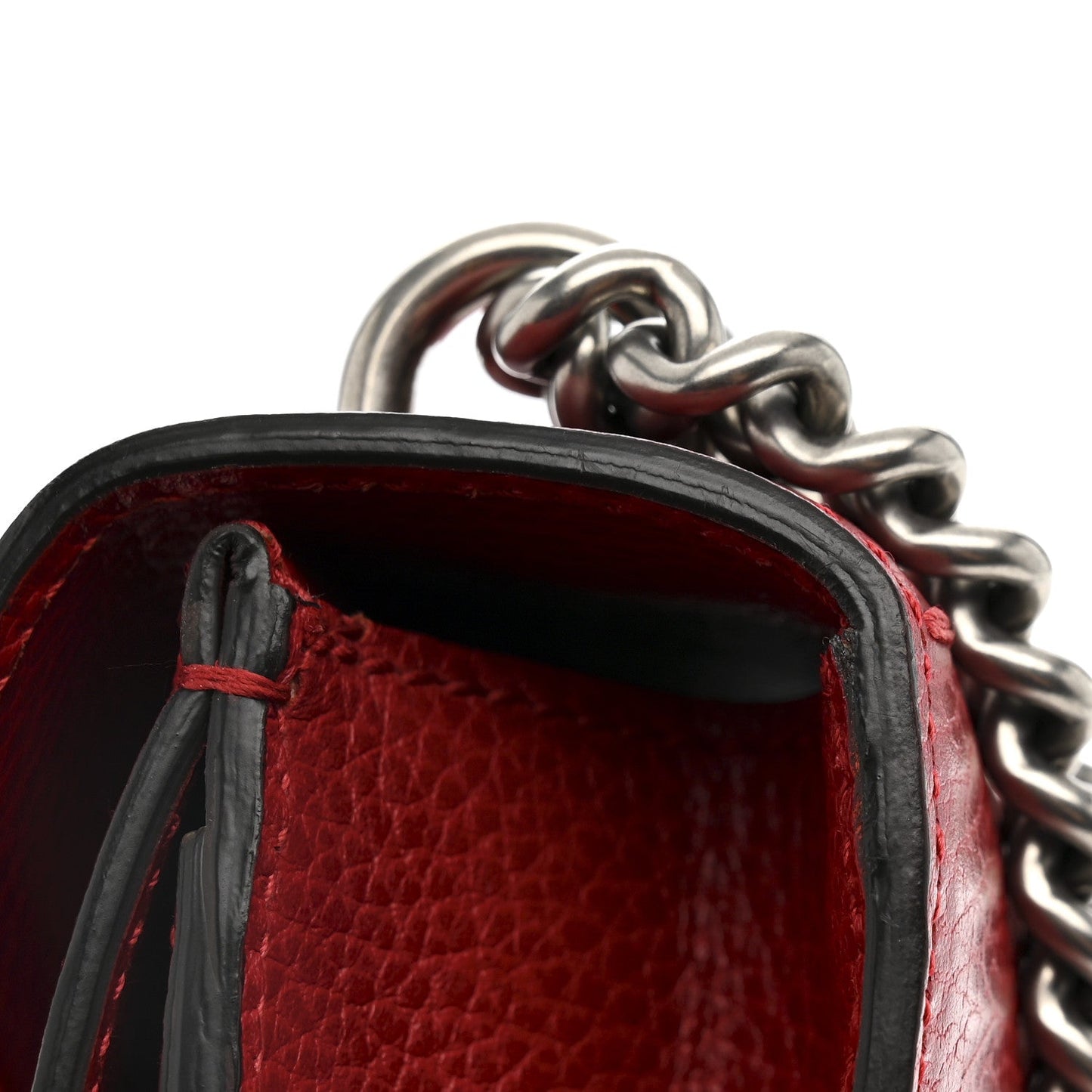 Dollar Calfskin Enamel Dionysus Shoulder Bag Hibiscus Red Electric Blue