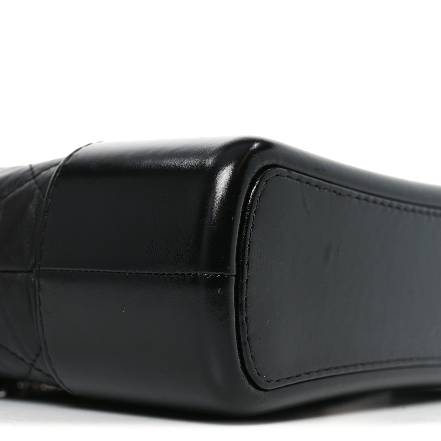 Aged Calfskin Quilted New Medium Gabrielle Hobo Black
