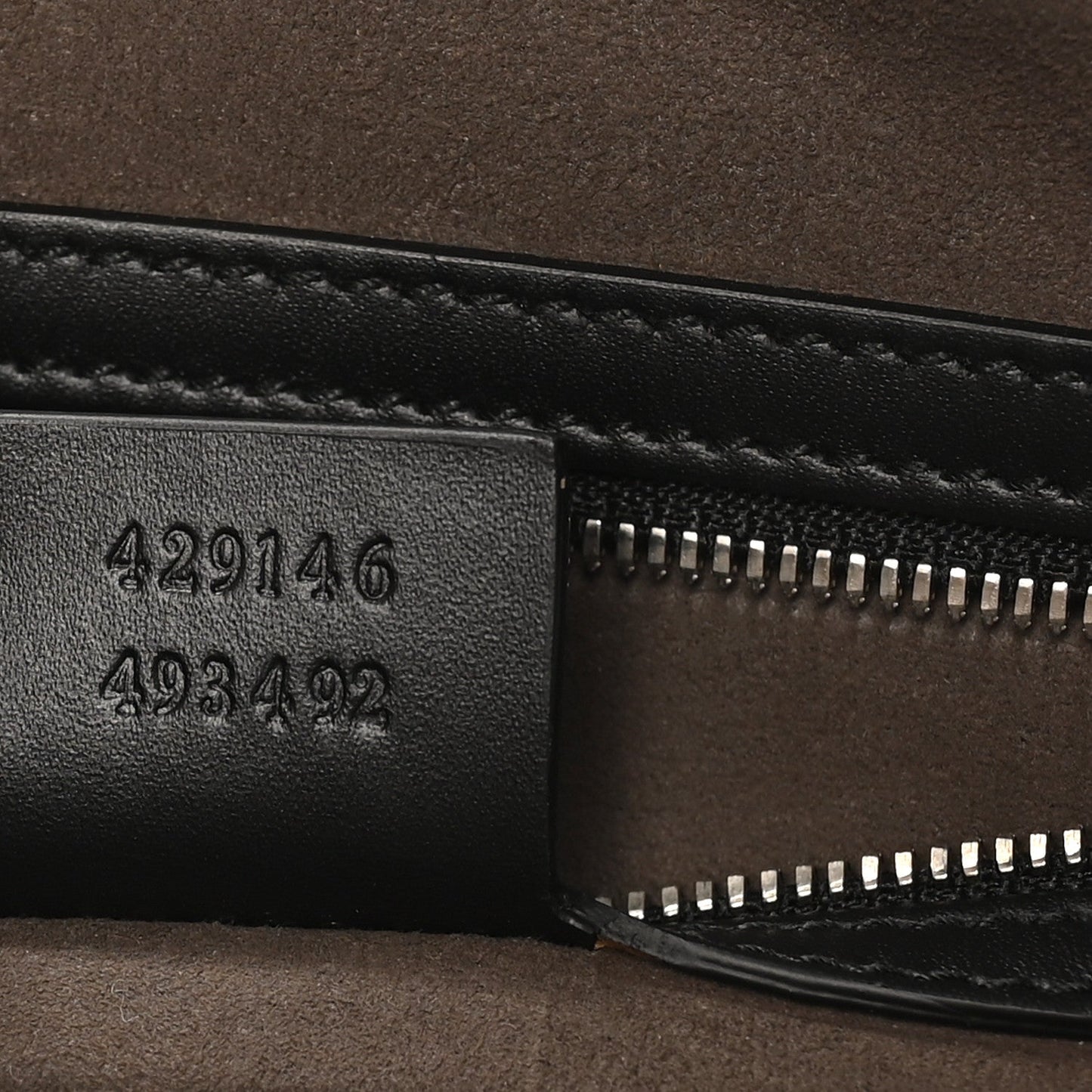 Guccissima Zip Pouch Wristlet Black
