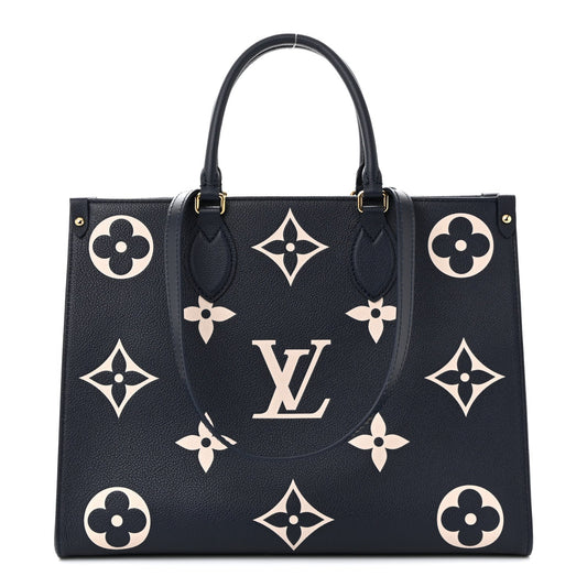 Empreinte Monogram Giant Onthego MM Navy Creme