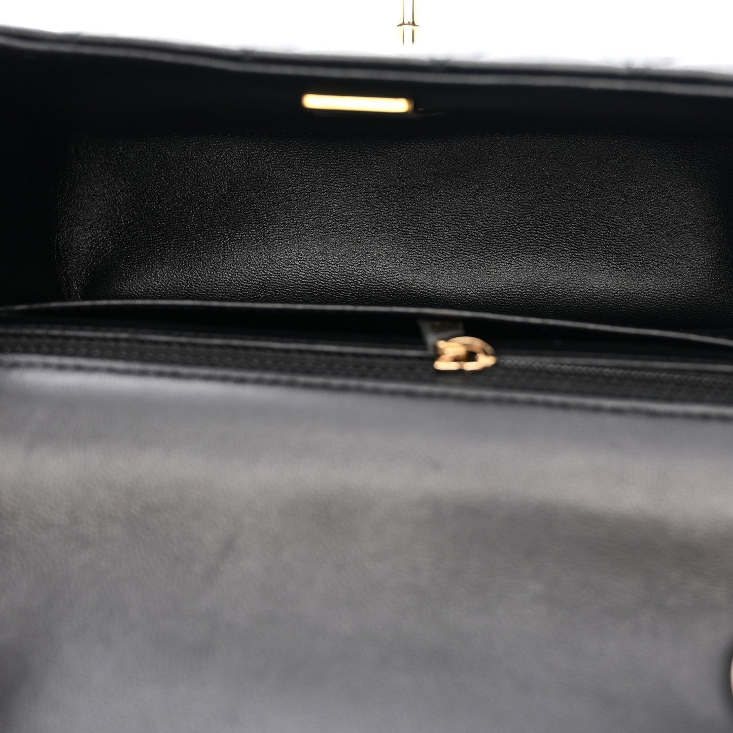 Lambskin Quilted Mini Rectangular Flap Black