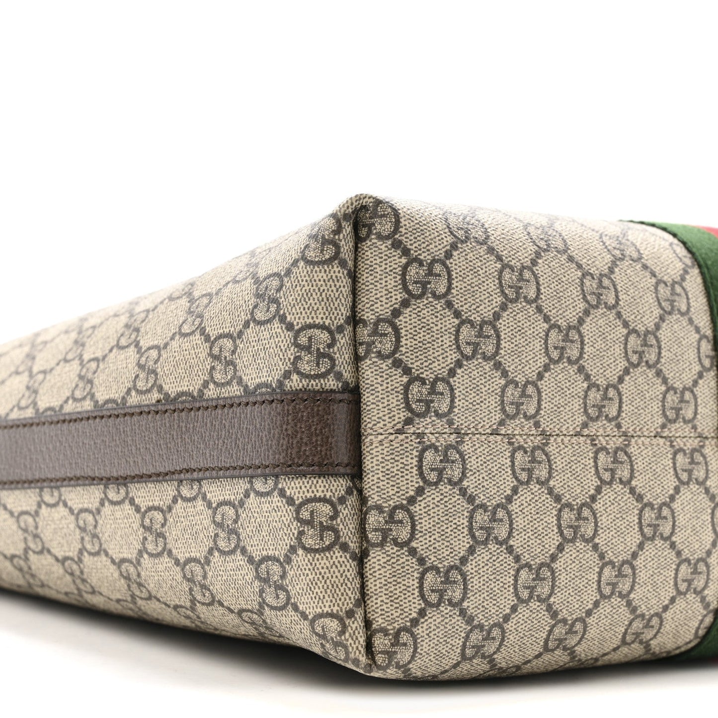 GG Supreme Monogram Medium Ophidia Tote Bag Brown