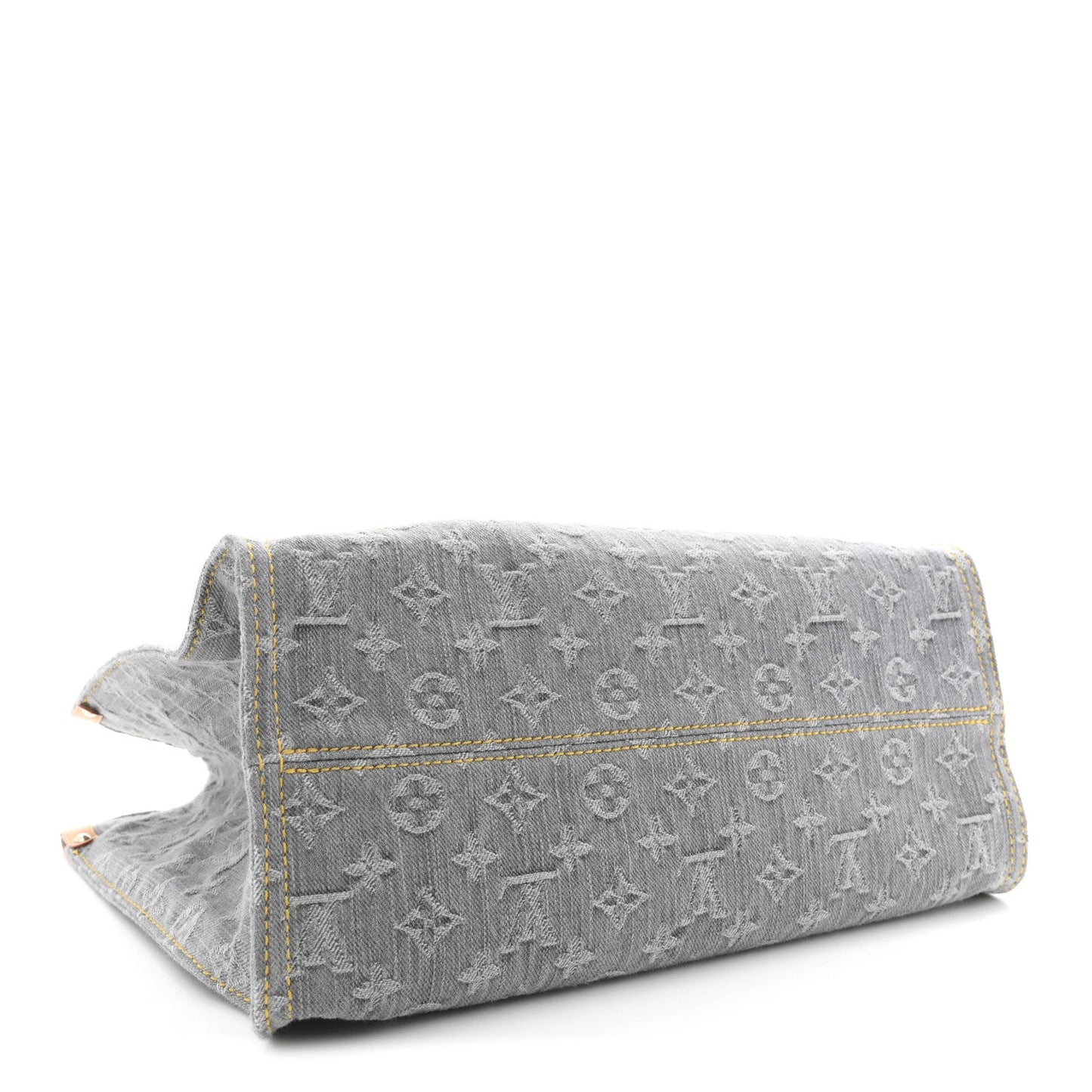 Monogram Denim Onthego MM Washed Grey