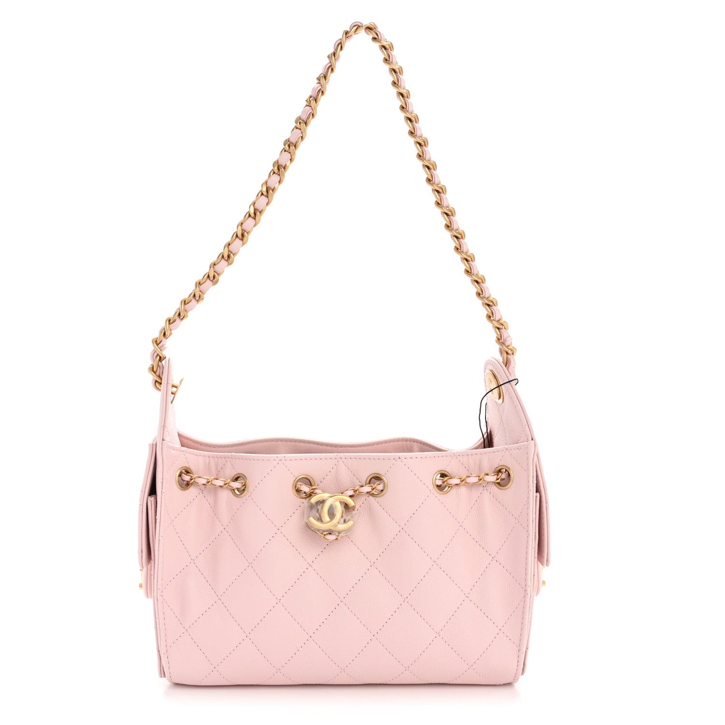 Caviar Quilted Mini Chanel 25 Handbag Light Pink