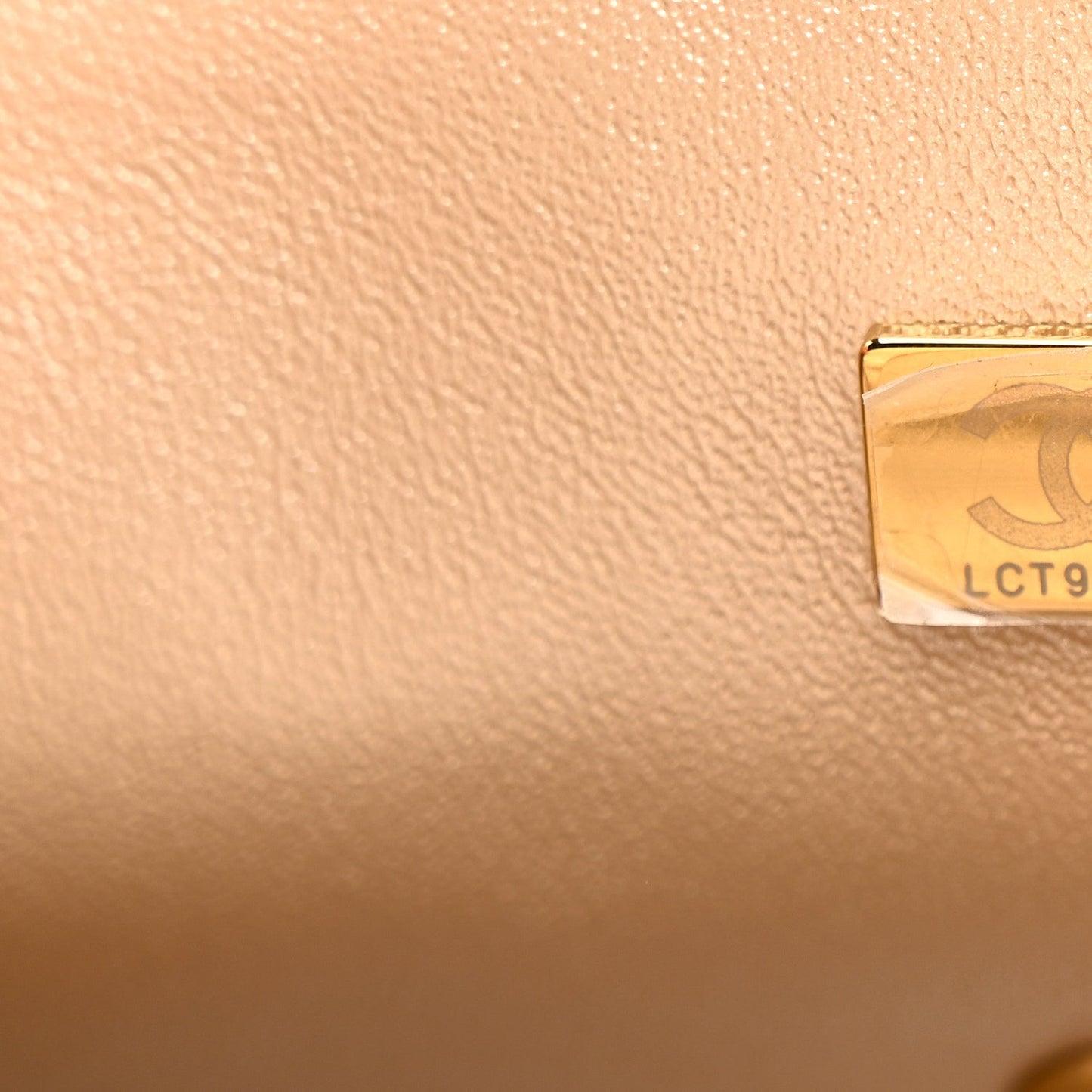 Metallic Goatskin Quilted Mini Rectangular Flap Gold