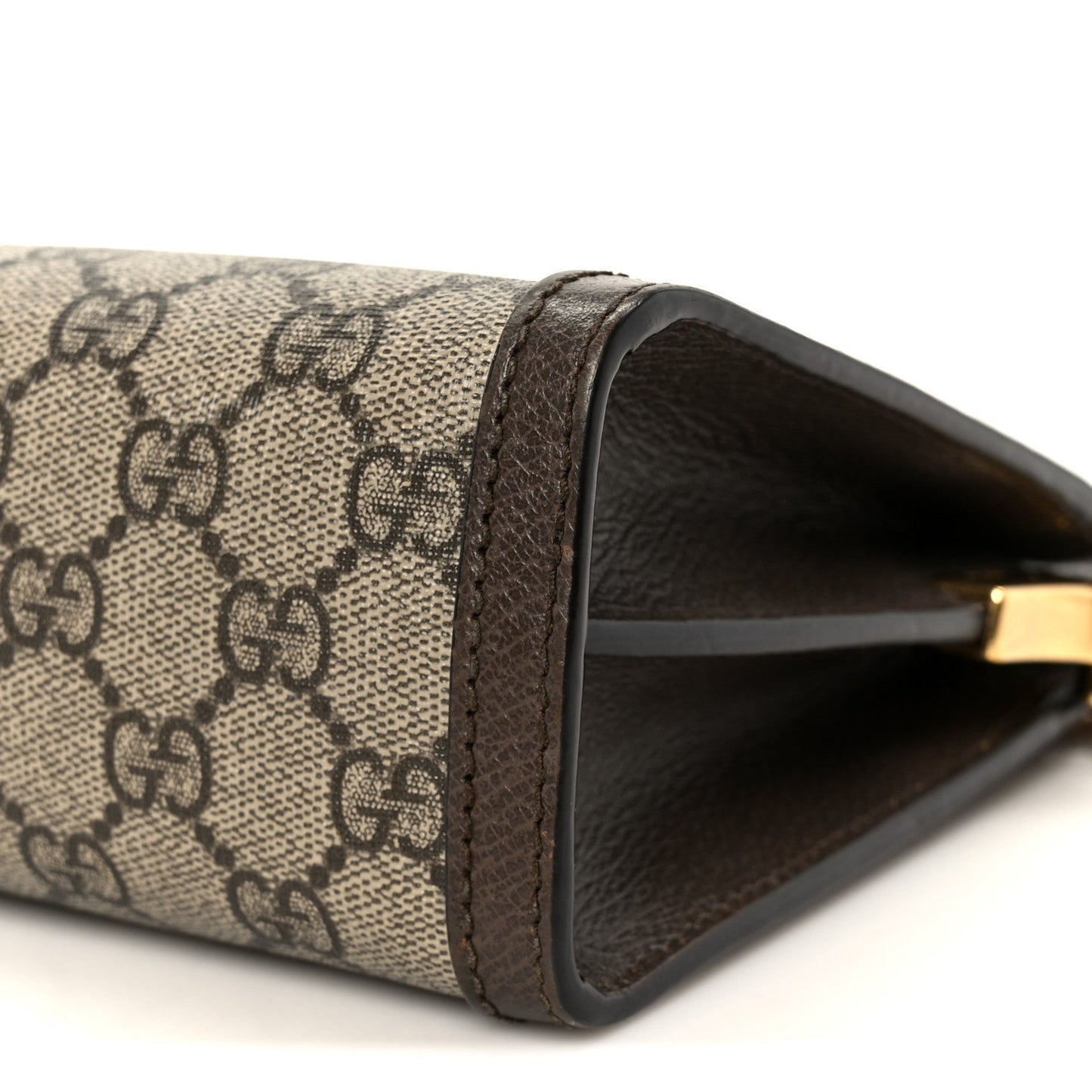 GG Supreme Monogram Web Small Ophidia Chain Shoulder Bag Brown