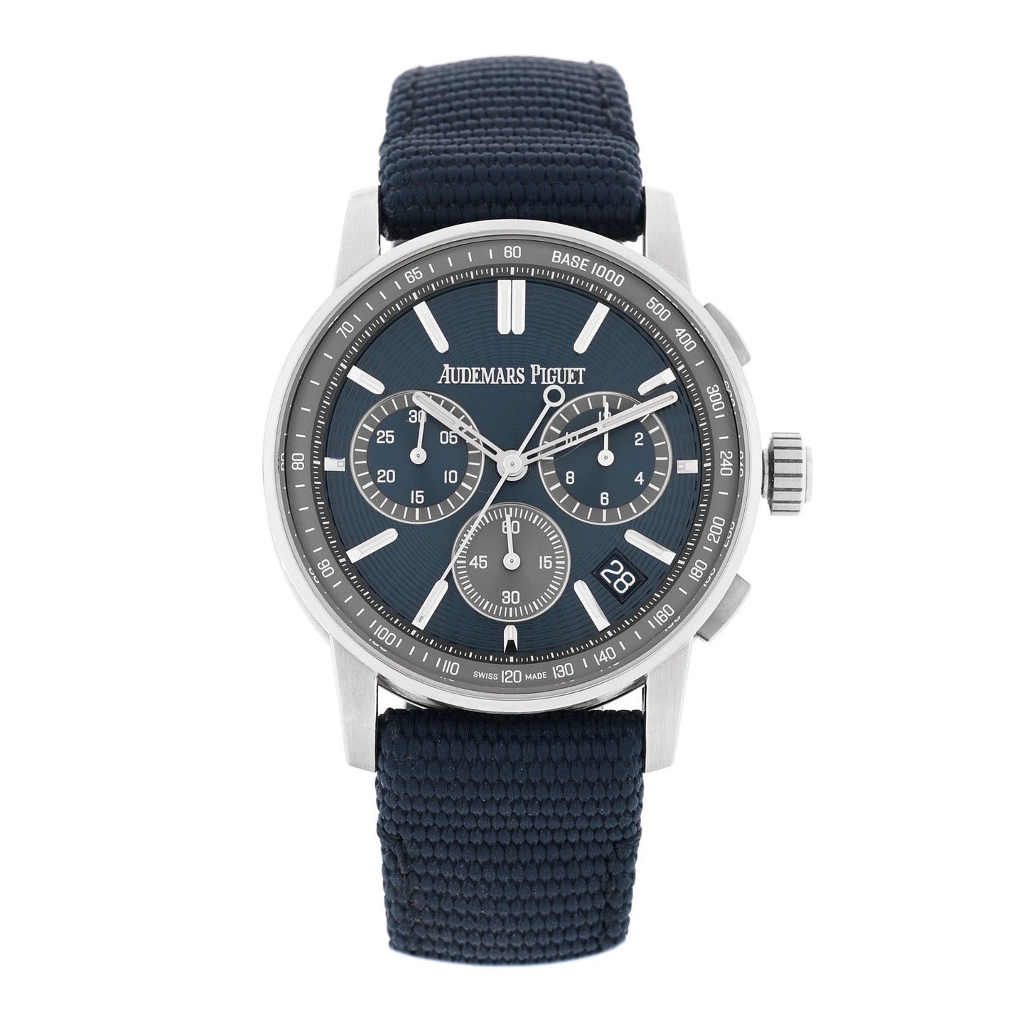 Stainless Steel Fabric 41mm Code 11.59 Automatic Watch Blue 26393ST.OO.A348KB.01