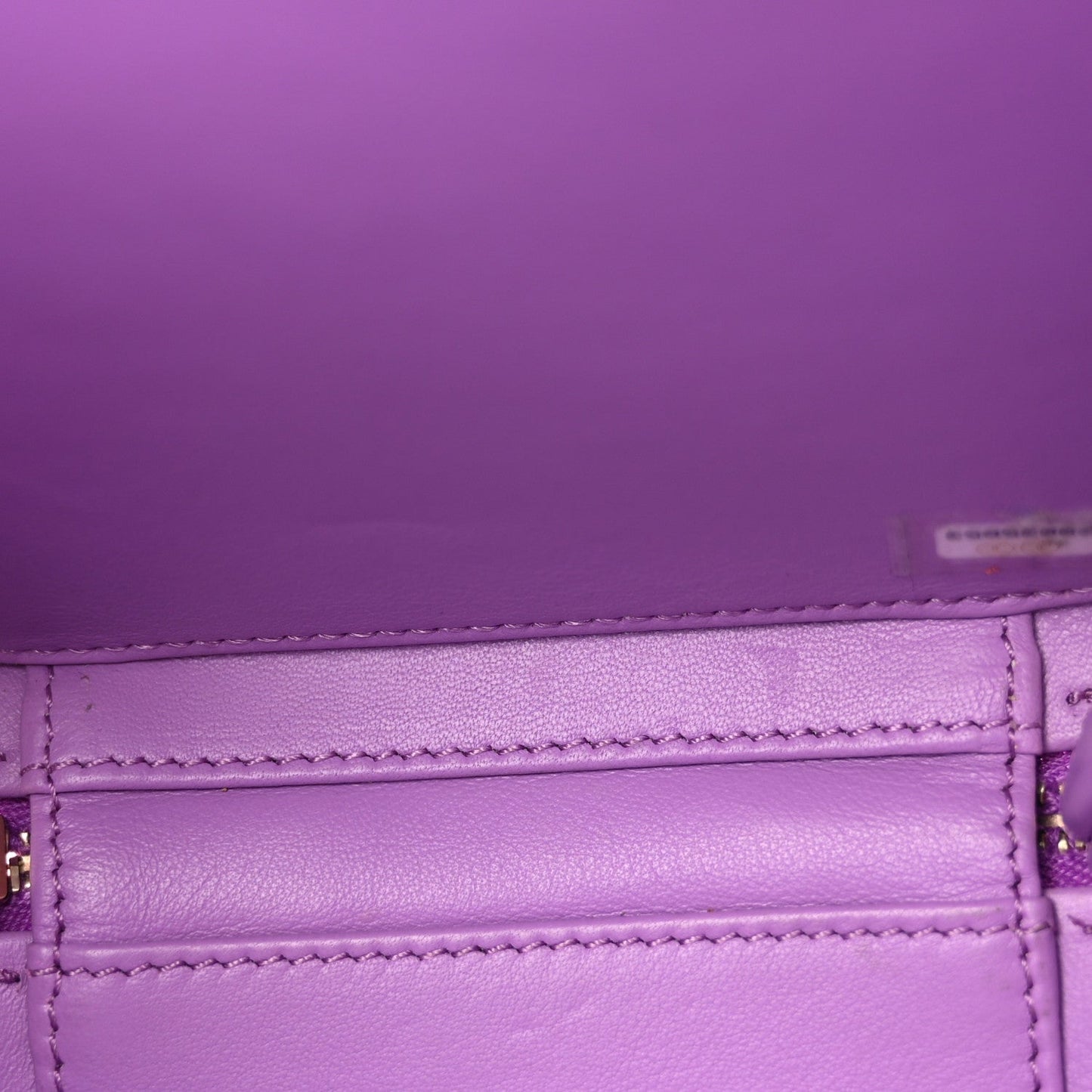 Caviar Quilted CC North South Filigree Vanity Case Purple