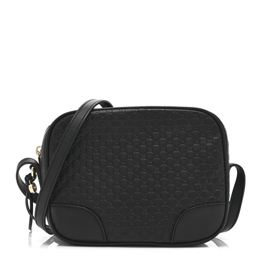 Microguccissima Mini Bree Messenger Bag Black