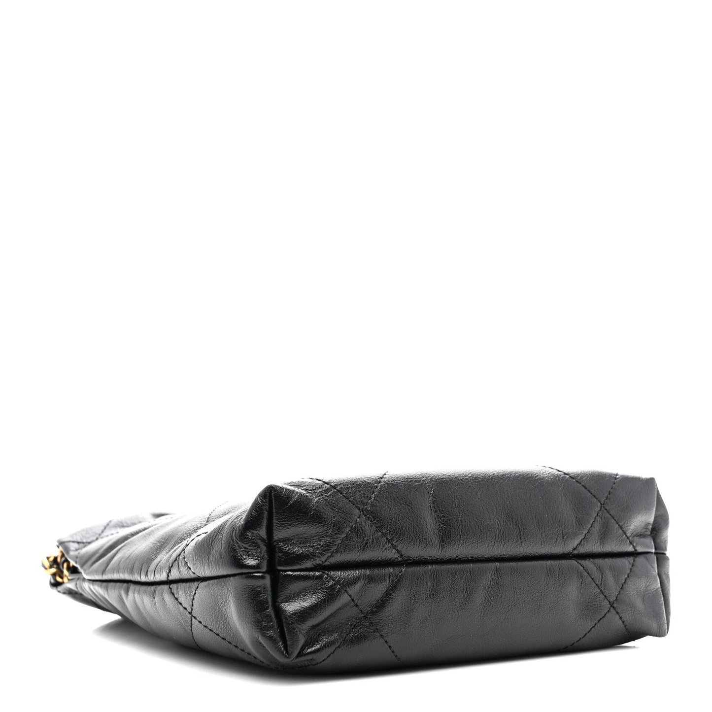 Shiny Calfskin Quilted Mini Chanel 22 Black