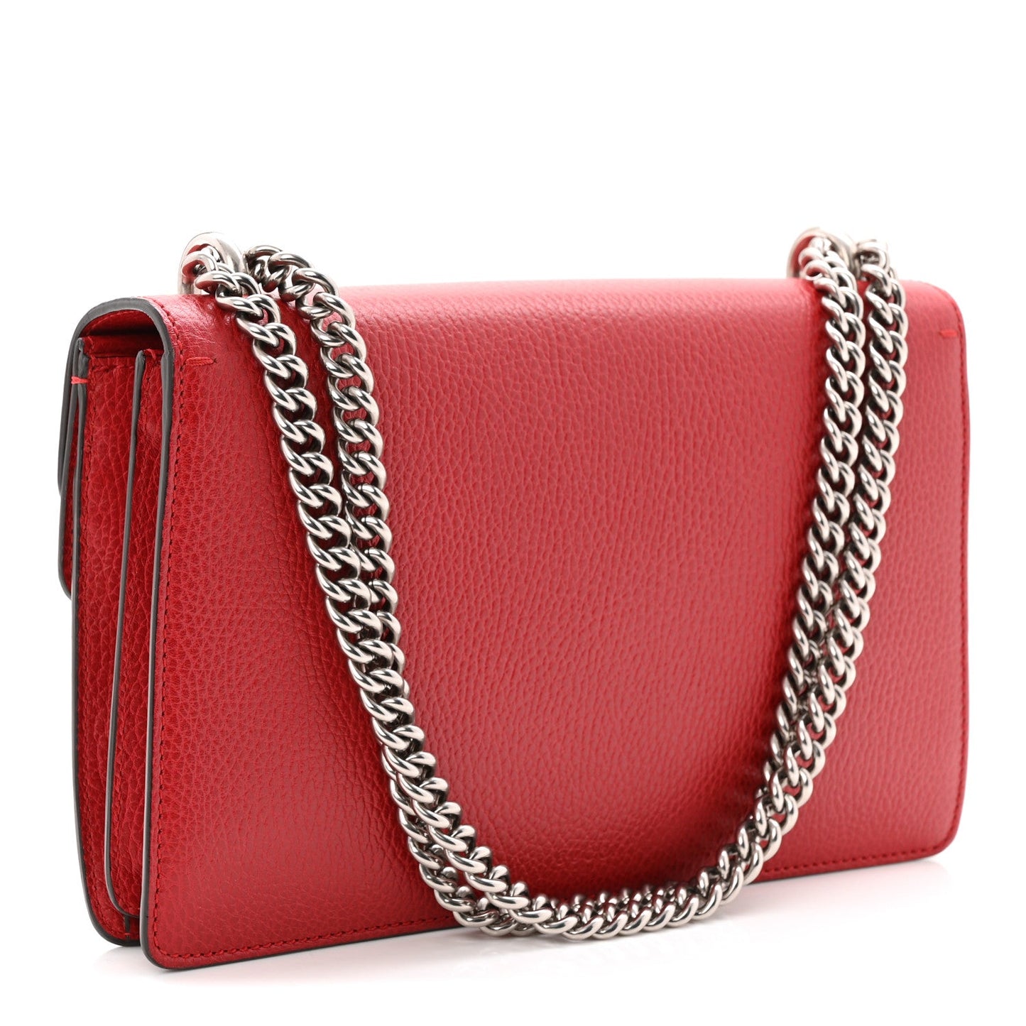 Dollar Calfskin Swarovski Crystal Small Dionysus Shoulder Bag Hibiscus Red