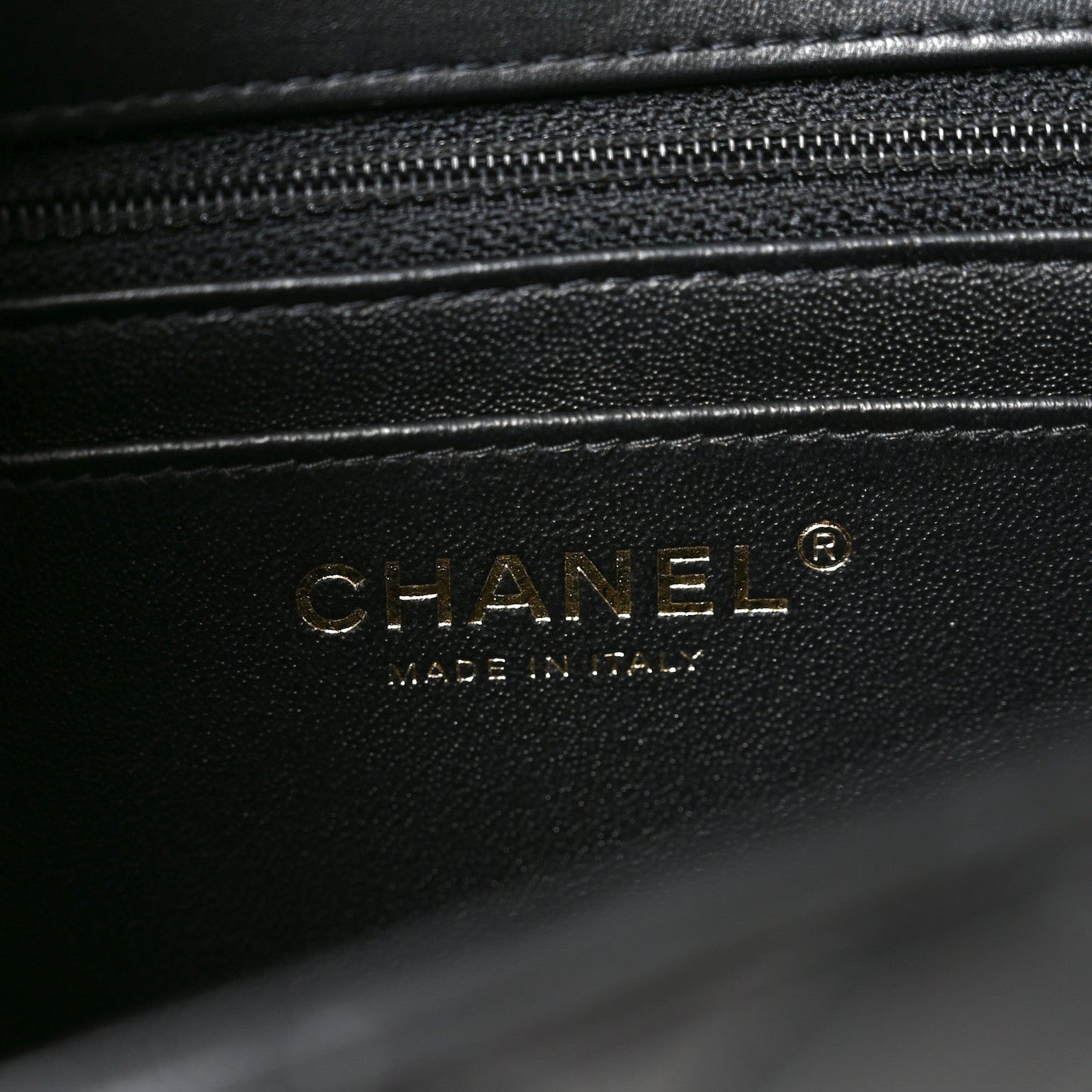 Lambskin Quilted Mini Rectangular Flap Black