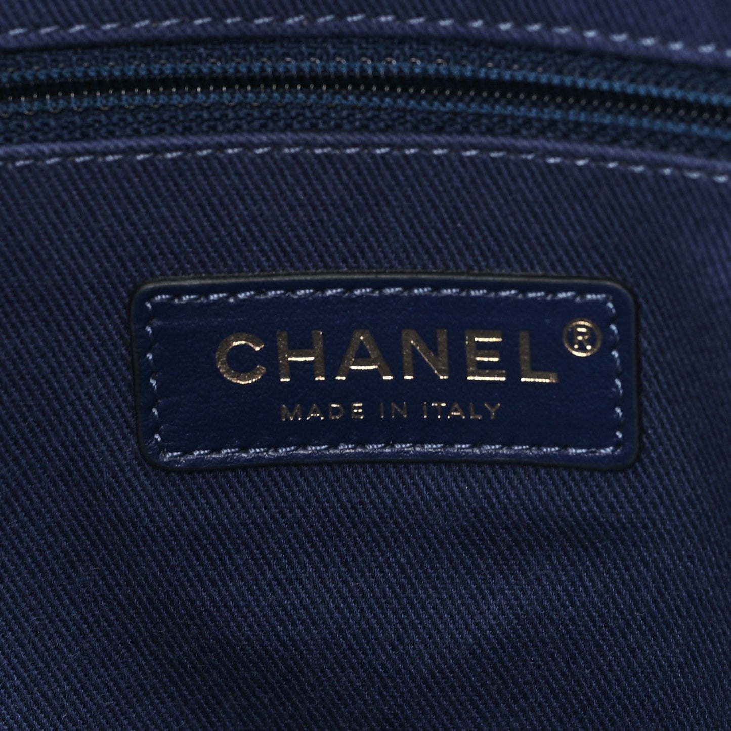 Mixed Fibers Striped Small Deauville Tote Navy Blue