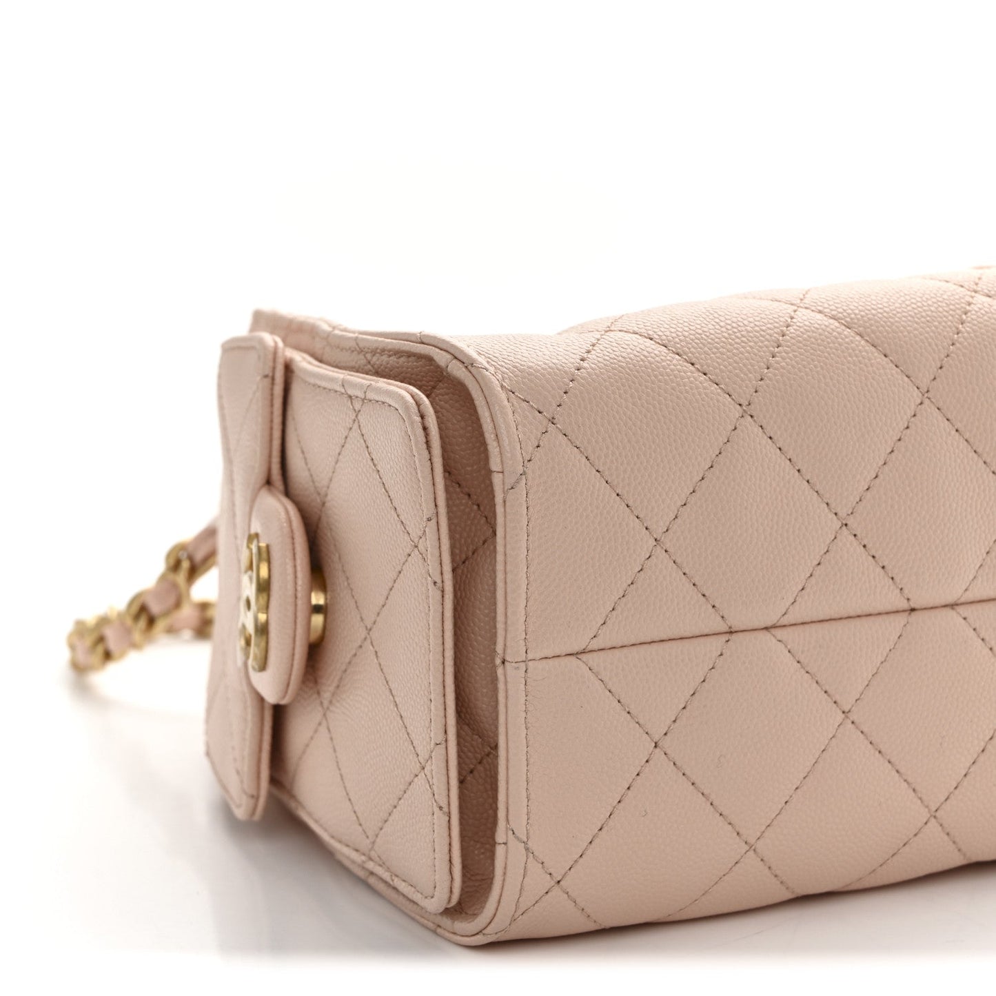 Caviar Quilted Mini Chanel 25 Handbag Light Pink