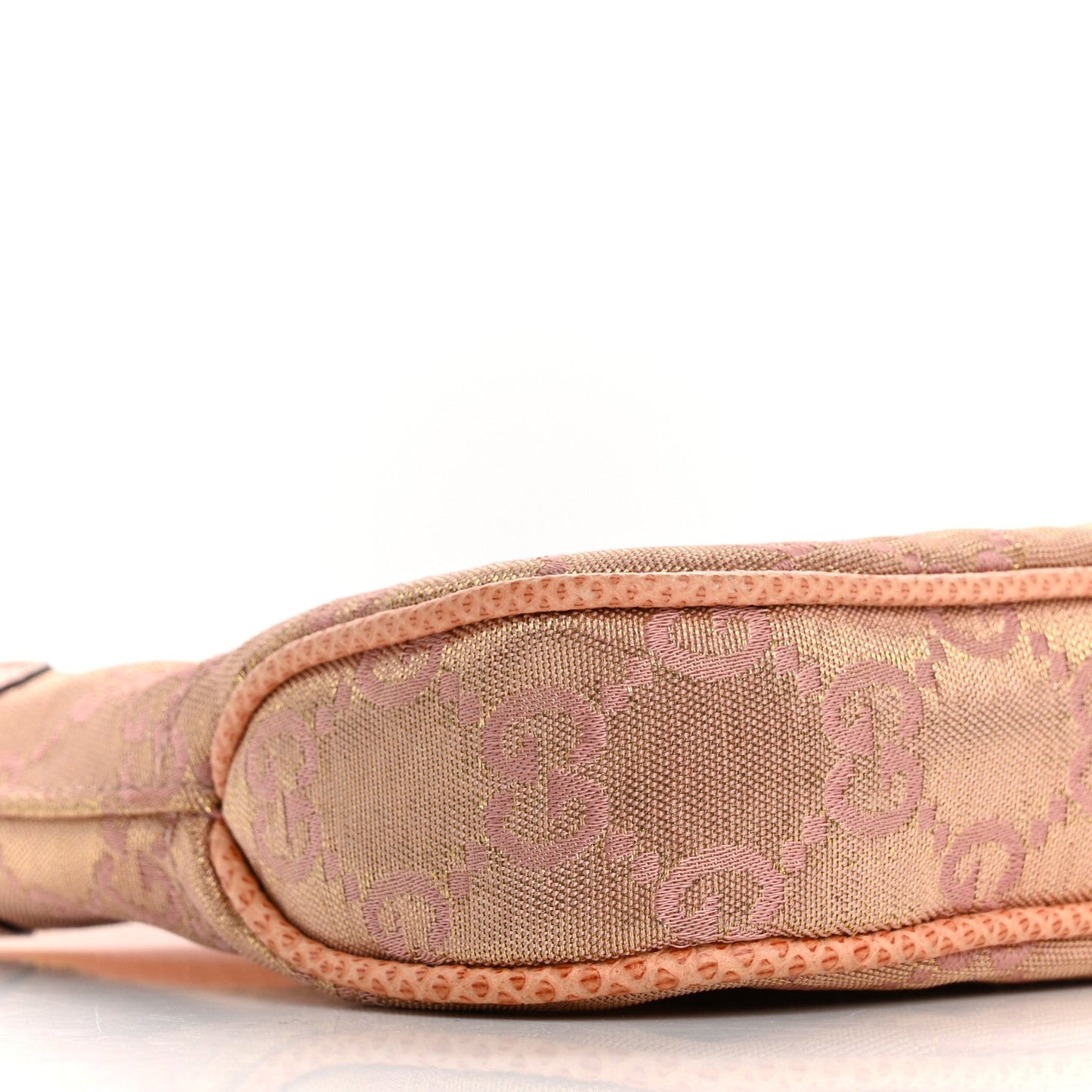 Metallic Monogram Lizard Jackie O Hobo Pink
