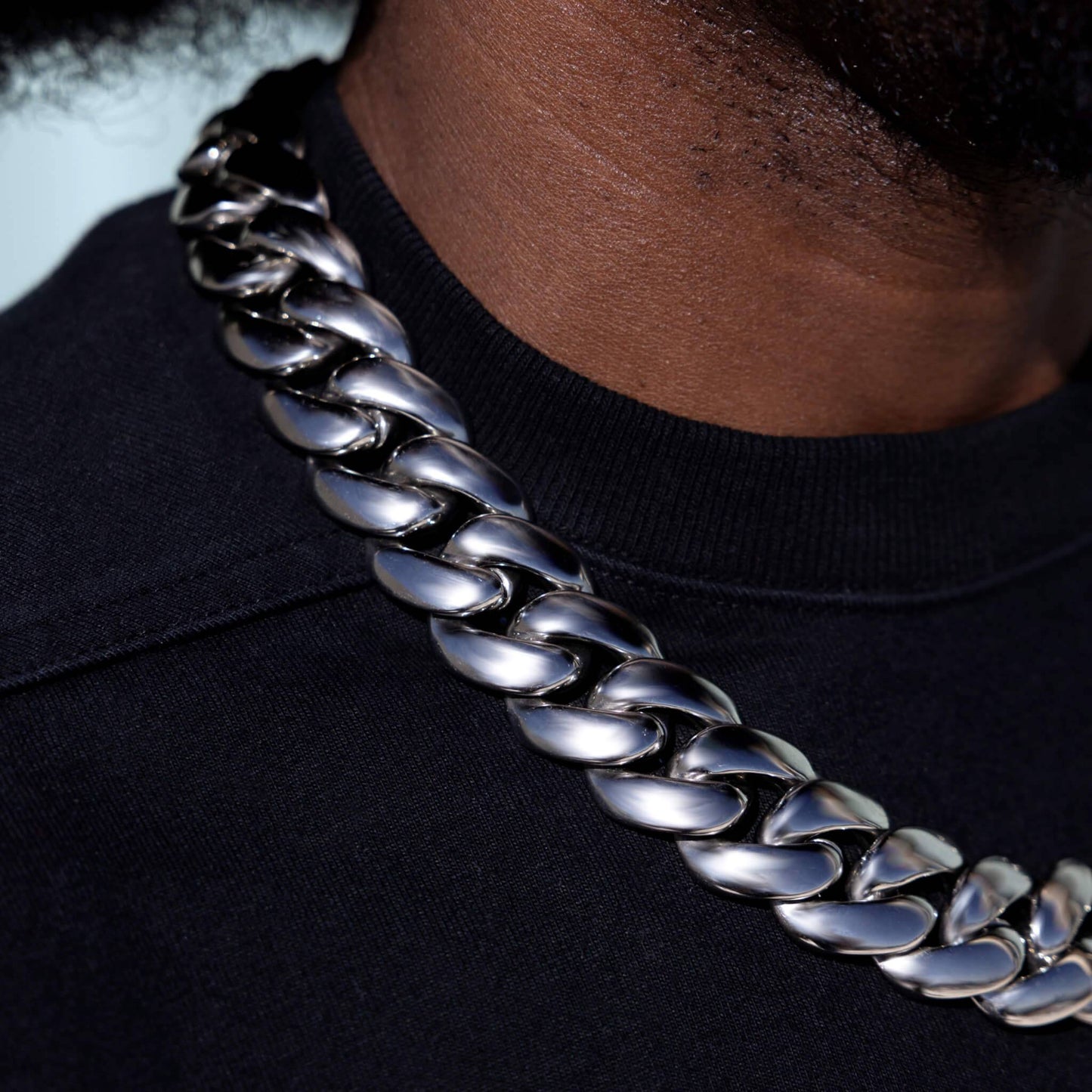 Miami Cuban Chain in White Gold - 25mm